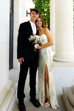 Load image into Gallery viewer, Bling Sheath Sweetheart Floral Printed Sequins Long Prom Dress