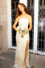 Load image into Gallery viewer, Bling Sheath Sweetheart Floral Printed Sequins Long Prom Dress