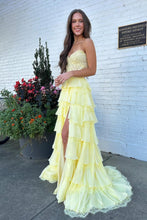 Load image into Gallery viewer, Cute A Line Sweetheart Pink Corset Prom Dress with Appliques Criss Cross Back