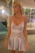 Load image into Gallery viewer, Charming A Line Spaghetti Straps Lilac Short Homecoming Dress with Lace