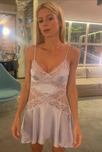 Load image into Gallery viewer, Charming A Line Spaghetti Straps Lilac Short Homecoming Dress with Lace