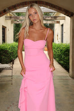 Load image into Gallery viewer, Charming A Line Spaghetti Straps Red Long Prom Dress with Ruffles