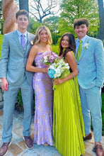 Load image into Gallery viewer, Charming A Line Sweetheart Light Yellow Long Prom Dress with Ruffles