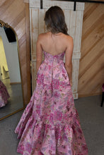 Load image into Gallery viewer, Charming A Line Sweetheart Pink Corset Prom Dress with Ruched