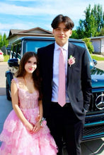 Load image into Gallery viewer, Charming A Line Sweetheart Pink Long Prom Dress with Appliques