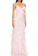 Load image into Gallery viewer, Charming Mermaid Spaghetti Straps Light Pink Long Prom Dress with Ruffles