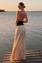 Load image into Gallery viewer, Hot Mermaid Halter Neck Light Blue Long Party Dress with Lace