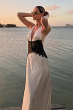 Load image into Gallery viewer, Hot Mermaid Halter Neck Light Blue Long Party Dress with Lace