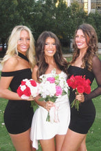 Load image into Gallery viewer, Chic A Line Spaghetti Straps White Short Homecoming Dress with Ruched