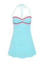 Load image into Gallery viewer, Chic A Line Spaghetti Straps Light Blue Short Homecoming Dress with Sequins