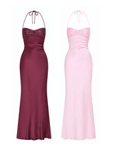 Load image into Gallery viewer, Chic Sheath Spaghetti Straps Purple Long Prom Dress with Sequins