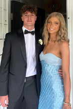 Load image into Gallery viewer, Chic Sheath Sweetheart Blue Long Prom Dress with Sequins