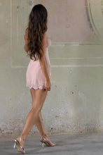 Load image into Gallery viewer, Chic Spaghetti Strap Short Homecoming Dress with Lace Appliqué Details