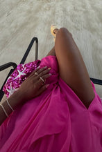 Load image into Gallery viewer, Chic A Line Halter Neck Pink Long Prom Dress with Ruffles