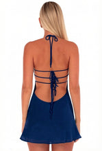 Load image into Gallery viewer, Chic A Line Spaghetti Straps Light Blue Short Homecoming Dress with Sequins