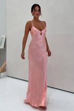 Load image into Gallery viewer, Chic Sheath Spaghetti Straps Light Green Long Prom Dress with Backless