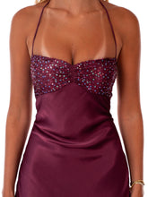 Load image into Gallery viewer, Chic Sheath Spaghetti Straps Purple Long Prom Dress with Sequins