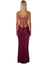 Load image into Gallery viewer, Chic Sheath Spaghetti Straps Purple Long Prom Dress with Sequins