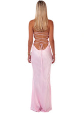 Load image into Gallery viewer, Chic Sheath Spaghetti Straps Purple Long Prom Dress with Sequins