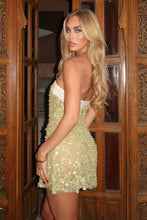 Load image into Gallery viewer, Chic Sparkly Grey Blue Strapless Short Dress with Sleek Fitted Homecoming Style