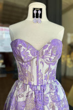 Load image into Gallery viewer, Cute A-Line Sweetheart Zipper Back Long Floral Prom Dress