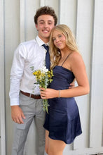 Load image into Gallery viewer, Cute A Line Halter Neck Light Pink Short Homecoming Dress with Ruched