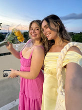 Load image into Gallery viewer, Cute A Line Off the Shoulder Yellow Satin Short Homecoming Dress