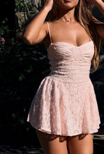 Load image into Gallery viewer, Cute A Line Spaghetti Straps Light Pink Lace Short Homecoming Dress