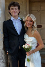 Load image into Gallery viewer, Cute A Line Strapless White Short Homecoming Dress with Ruched