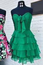 Load image into Gallery viewer, Cute A Line Sweetheart Green Short Homecoming Dress with Ruffles