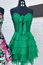 Load image into Gallery viewer, Cute A Line Sweetheart Green Short Homecoming Dress with Ruffles