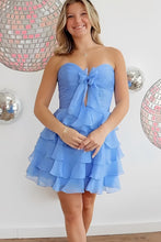 Load image into Gallery viewer, Cute A Line Sweetheart Green Short Homecoming Dress with Ruffles