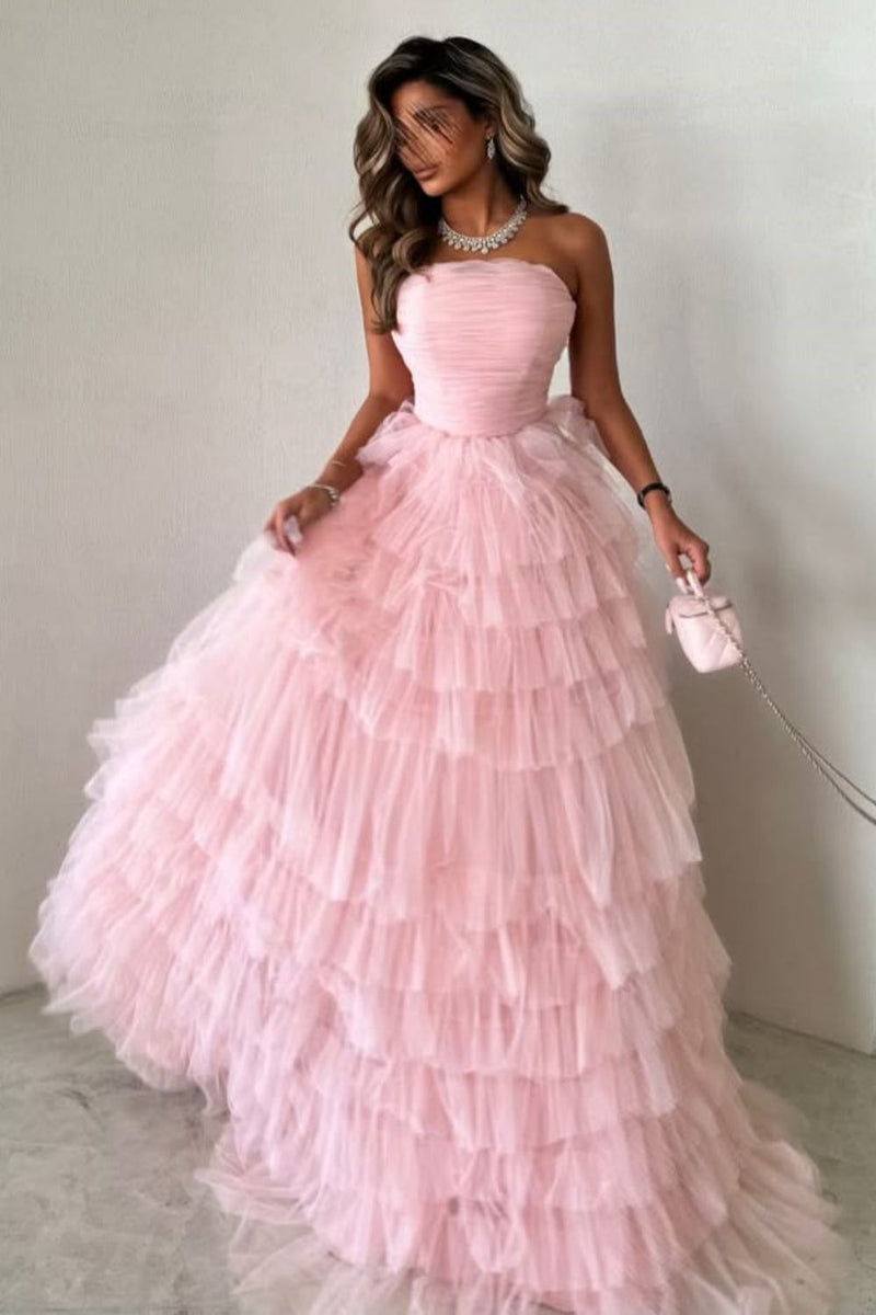 strapless open back dress Pink Floral Smocked Front Tie Cutout Maxi Dress – The Prissy Pelican main image 0
