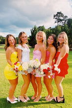 Load image into Gallery viewer, Sweet A Line Sweetheart Pink Short Homecoming Dress with Ruffles