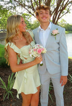 Load image into Gallery viewer, Cute Sheath Square Neck Pink Short Homecoming Dress with Backless