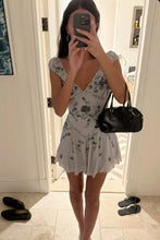 Load image into Gallery viewer, Gorgeous A Line V Neck Grey Short Homecoming Dress with Embroidery