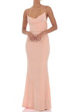 Load image into Gallery viewer, Elegant Mermaid Spaghetti Straps Light Yellow Long Prom Dress with Backless Lace