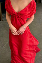 Load image into Gallery viewer, Elegant A Line V Neck Pink Chiffon Long Prom Dress with Ruffles