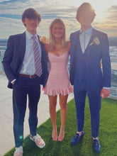 Load image into Gallery viewer, Flattering Bodycon Spaghetti Straps Pink Short Homecoming Dress with Ruched