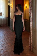 Load image into Gallery viewer, Gorgeous Mermaid Square Neck Pink Long Prom Dress with Flowers