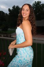 Load image into Gallery viewer, Gorgeous Mermaid Strapless Light Blue Long Prom Dress with Embroidery