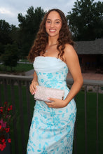 Load image into Gallery viewer, Gorgeous Mermaid Strapless Light Blue Long Prom Dress with Embroidery