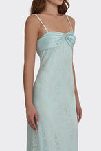 Load image into Gallery viewer, Gorgeous Sheath Spaghetti Straps Pink Long Prom Dress with Lace