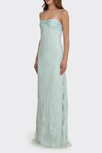 Load image into Gallery viewer, Gorgeous Sheath Spaghetti Straps Pink Long Prom Dress with Lace