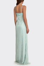 Load image into Gallery viewer, Gorgeous Sheath Spaghetti Straps Pink Long Prom Dress with Lace