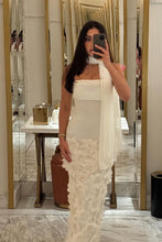 Load image into Gallery viewer, Gorgeous Sheath Strapless White Long Prom Dress with Appliques