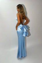 Load image into Gallery viewer, Gorgeous Mermaid Spaghetti Straps Pink Long Prom Dress with Bowknot