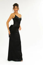 Load image into Gallery viewer, Gorgeous Mermaid Spaghetti Straps Pink Long Prom Dress with Bowknot