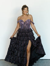 Load image into Gallery viewer, Gorgeous Royal Blue A-Line Off The Shoulder Long Beaded Prom Dress