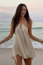 Load image into Gallery viewer, Hot A Line Halter Neck White Short Homecoming Dress with Ruffles